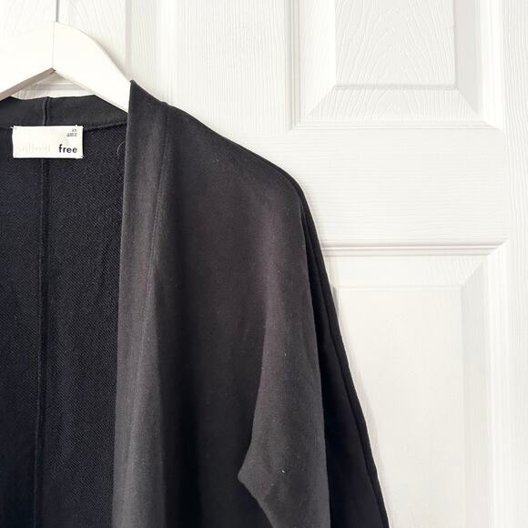 Wilfred Free Aritzia Black Zlata Open Relaxed Cardigan Sweater Blazer Kimono XS - Picture 5 of 10